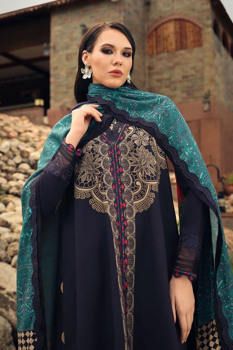 CHARIZMA - 3-PC Unstitched Embroidered Linen Collection-CC12