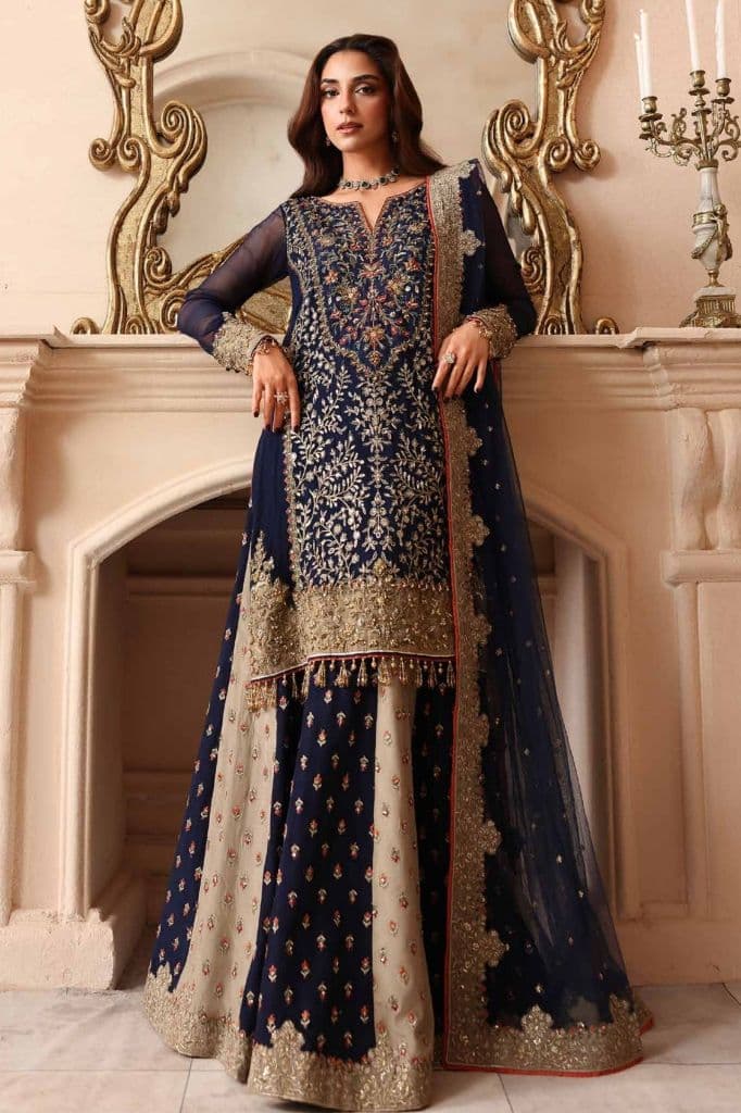 CHARIZMA - Premium luxury handwork Chiffon with premium embroidery duppata DJW6-01 alternate angle
