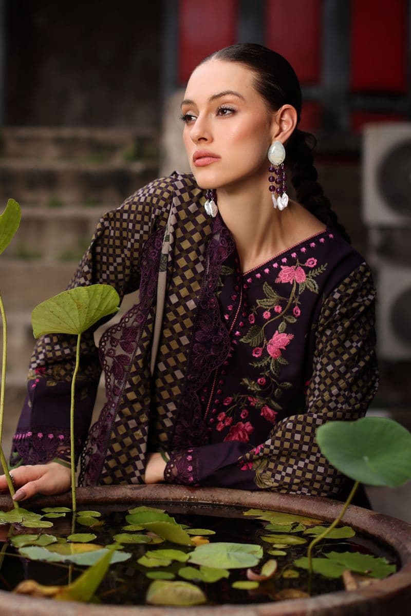 CHARIZMA - 3-PC Unstitched Embroidered Linen Collection-CC3 alternate angle