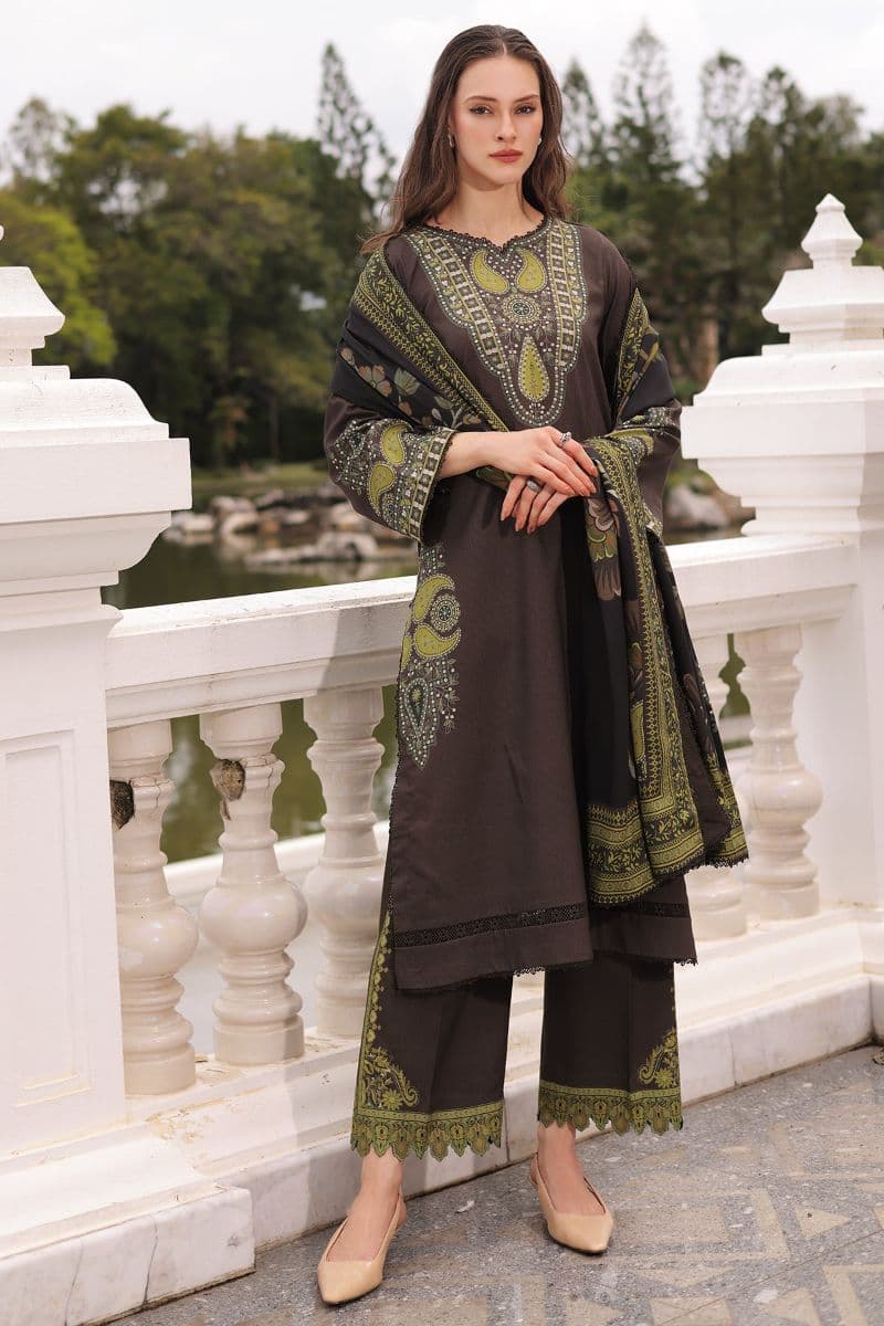 CHARIZMA - Charizma – 3-Piece Unstitched Linen Collection A beautifully designed-CP-10 alternate angle