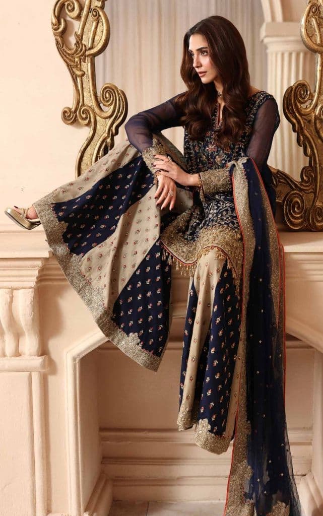 Premium luxury handwork Chiffon with premium embroidery duppata DJW6-08 thumbnail 3