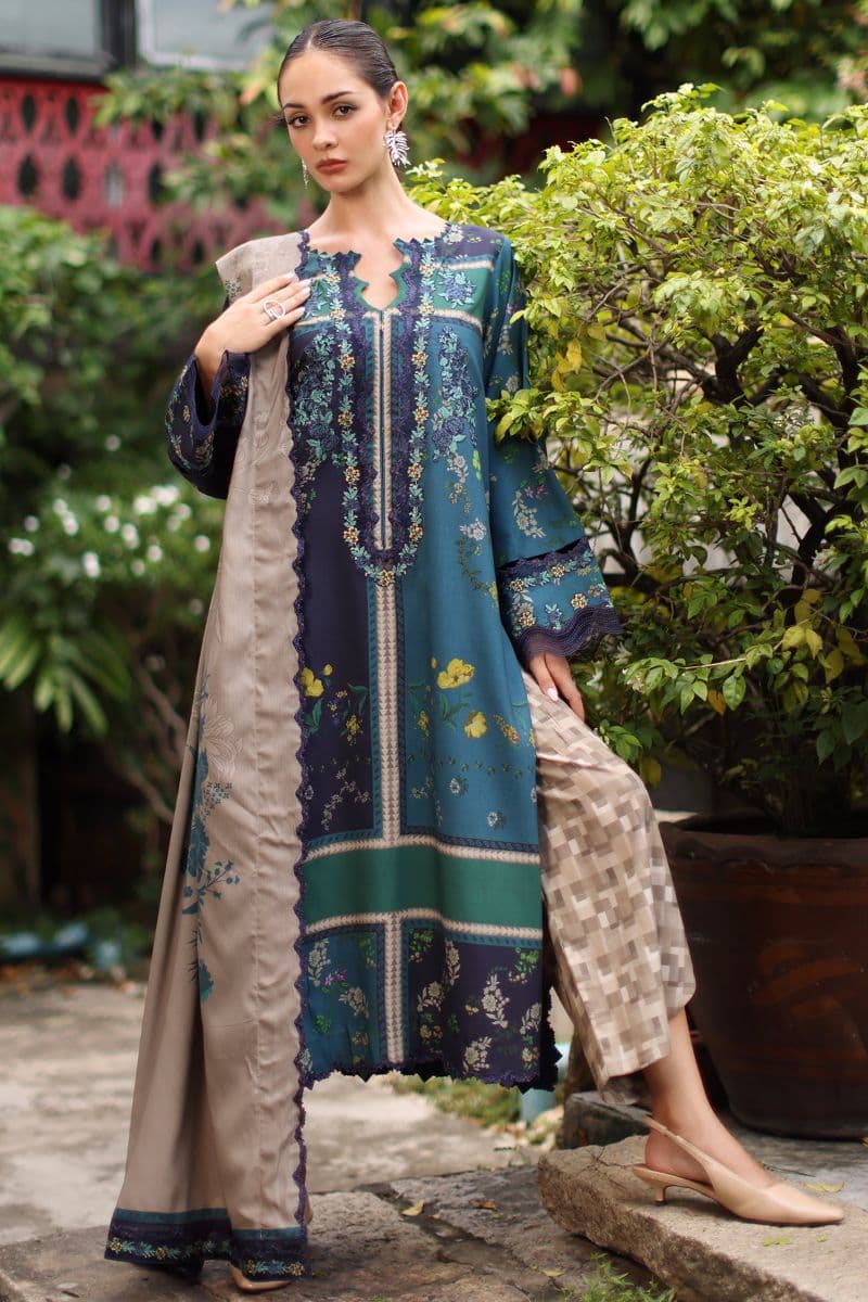 CHARIZMA - 3-PC Unstitched Embroidered Linen Collection-CC8 alternate angle