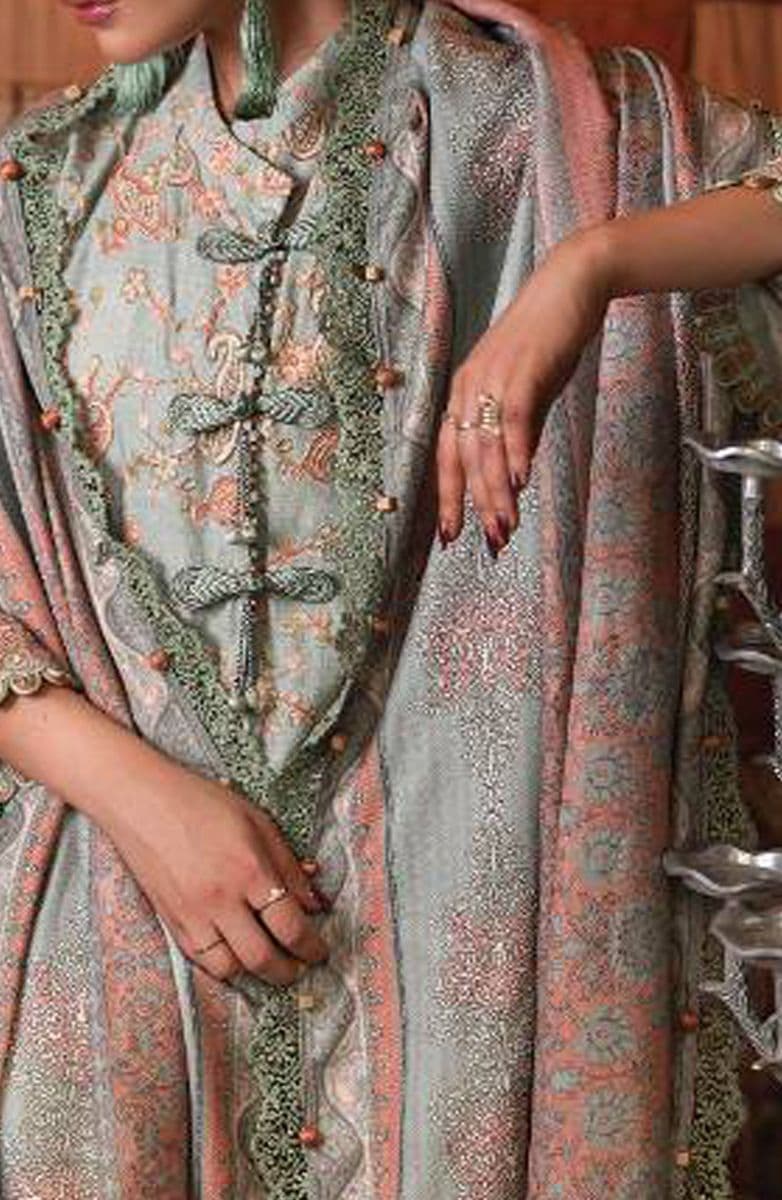 M-PRINTS  - Luxury Printed Lenin Suit With Printed Silk Dupata-8B alternate angle