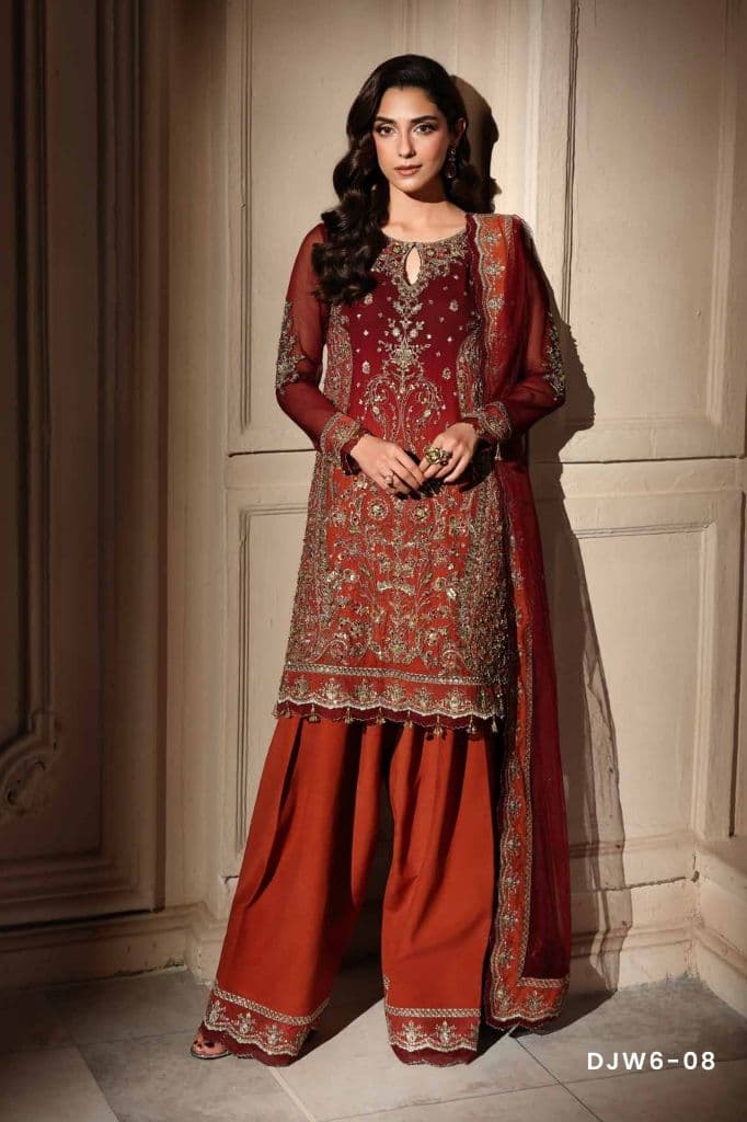 CHARIZMA - Premium luxury handwork Chiffon with premium embroidery duppata DJW6-07