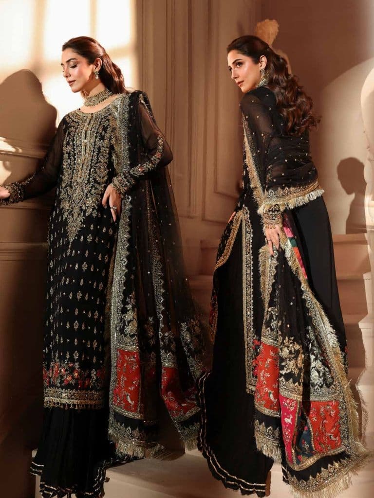 CHARIZMA - Premium luxury handwork Chiffon with premium embroidery duppata DJW6-03 alternate angle