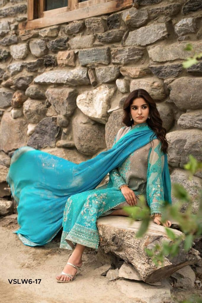 CHARIZMA - Premium Charizma Suit with Embroidered Chiffon Duppata-VLC-7