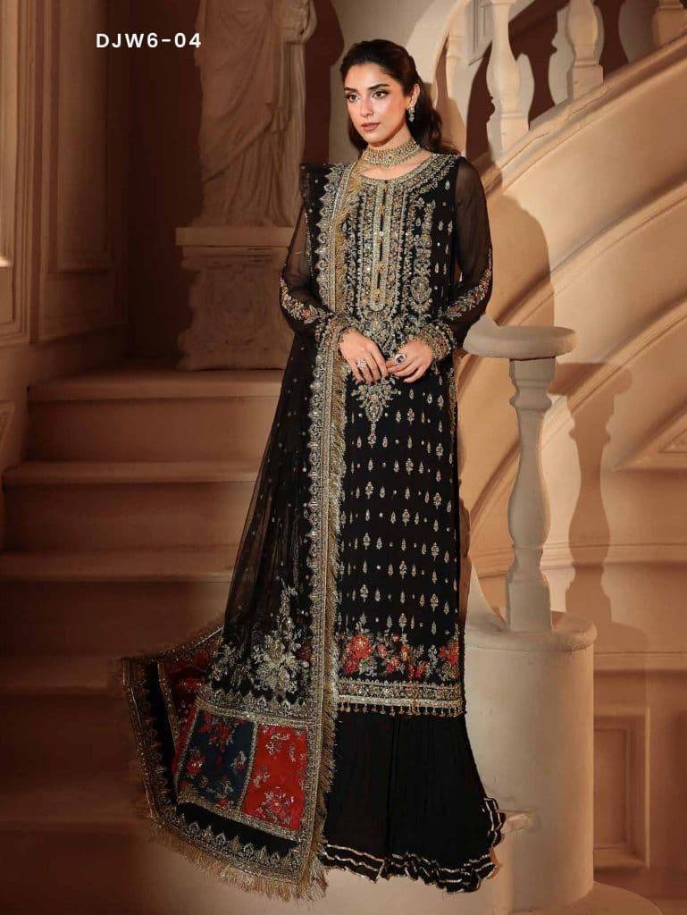 CHARIZMA - Premium luxury handwork Chiffon with premium embroidery duppata DJW6-03