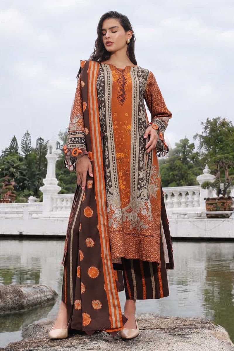 CHARIZMA - Charizma – 3-Piece Unstitched Linen Collection A beautifully designed-CP-7 alternate angle