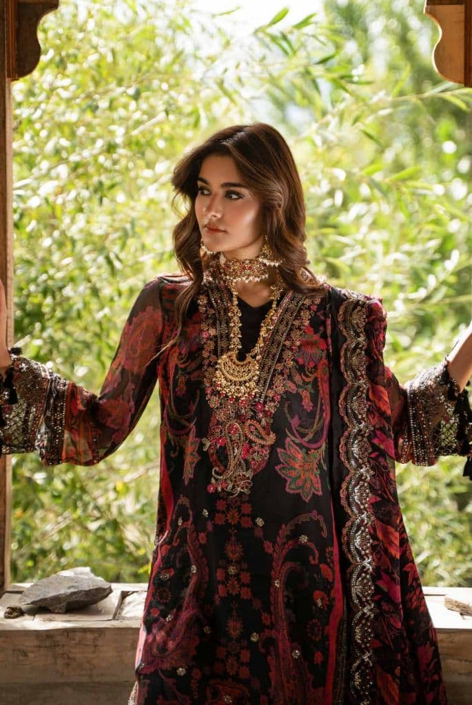CHARIZMA - Premium Charizma Suit with Embroidered Chiffon Duppata-VLC-5 alternate angle