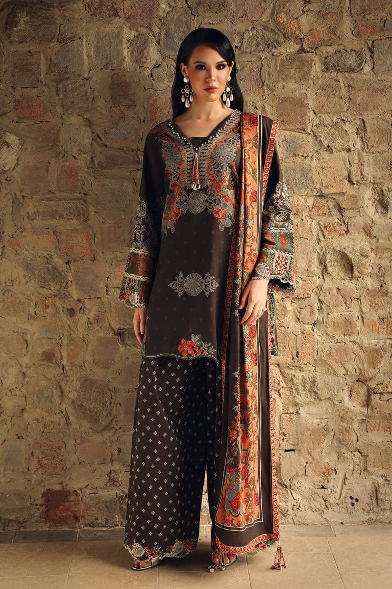 CHARIZMA - 3-PC Unstitched Embroidered Linen Collection-CC10 alternate angle