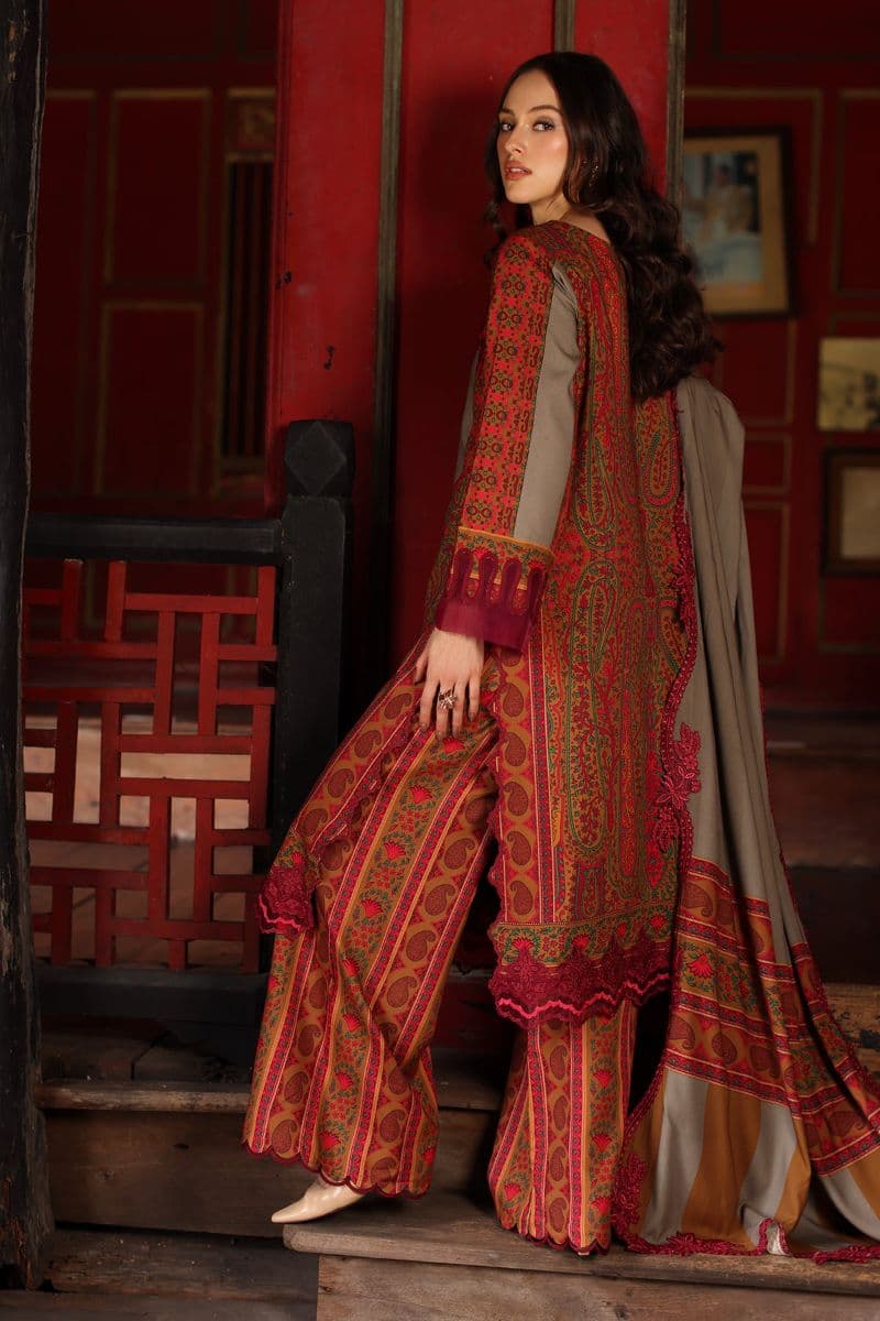CHARIZMA - 3-PC Unstitched Embroidered Linen Collection-CC7