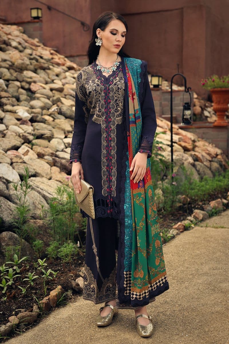 CHARIZMA - 3-PC Unstitched Embroidered Linen Collection-CC12 alternate angle
