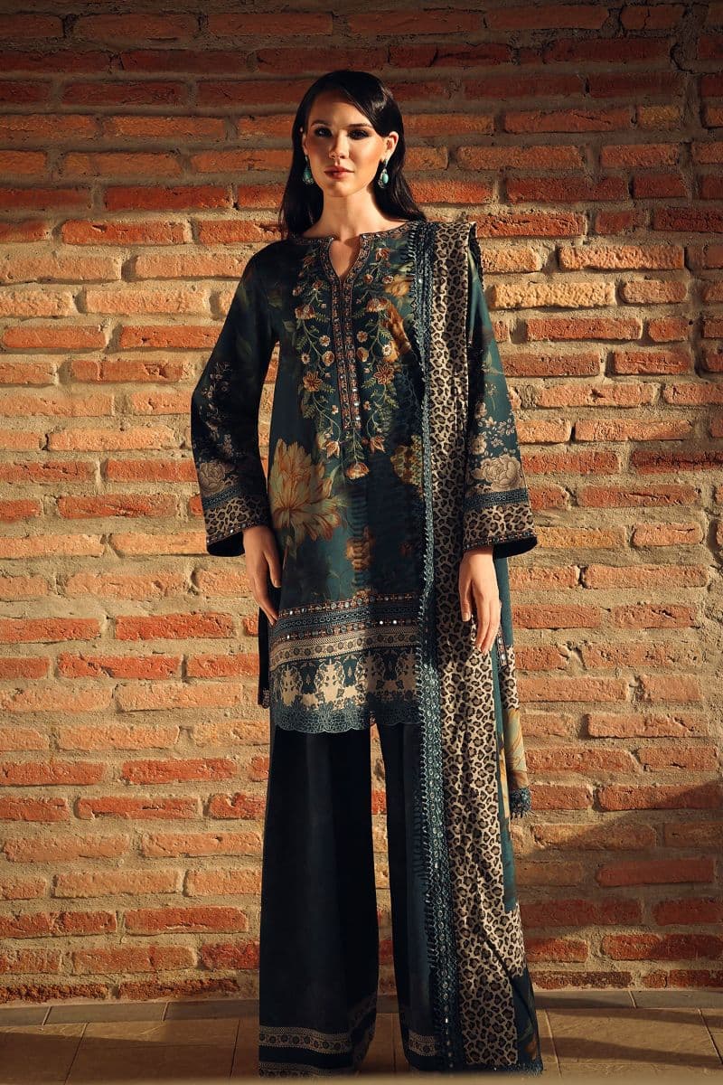 CHARIZMA - 3-PC Unstitched Embroidered Linen Collection-CC4 alternate angle