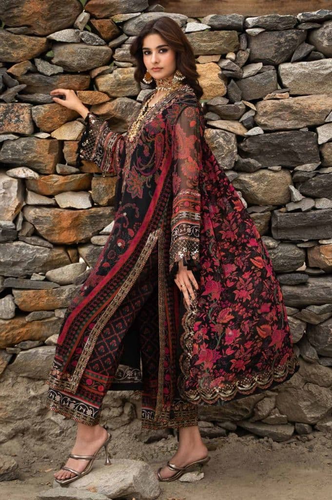 CHARIZMA - Premium Charizma Suit with Embroidered Chiffon Duppata-VLC-5