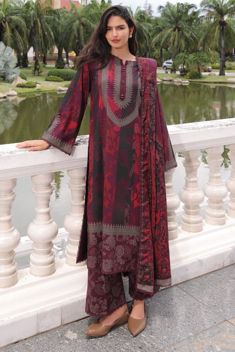 CHARIZMA - Charizma – 3-Piece Unstitched Linen Collection A beautifully designed-CP-8 alternate angle