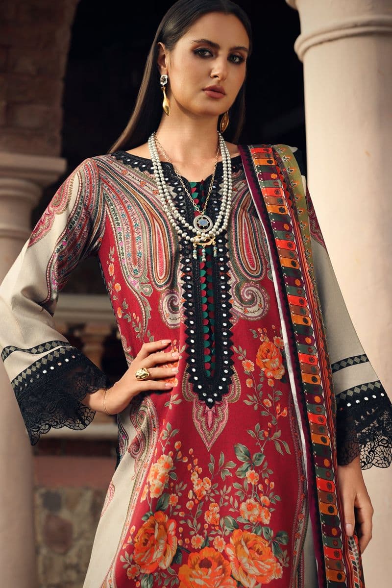 CHARIZMA - 3-PC Unstitched Embroidered Linen Collection-CC9