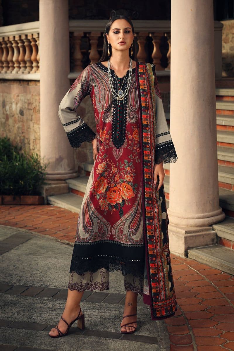 CHARIZMA - 3-PC Unstitched Embroidered Linen Collection-CC9 alternate angle