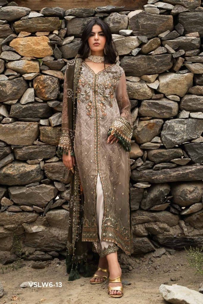 CHARIZMA - Premium Charizma Suit with Embroidered Chiffon Duppata-VLC-2 (Photo 1)