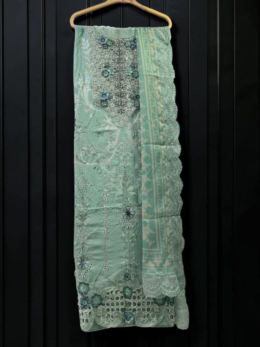 HOV - House of Victoria Luxury unstitched 3-piece suit- HOV-1 (Photo 2)